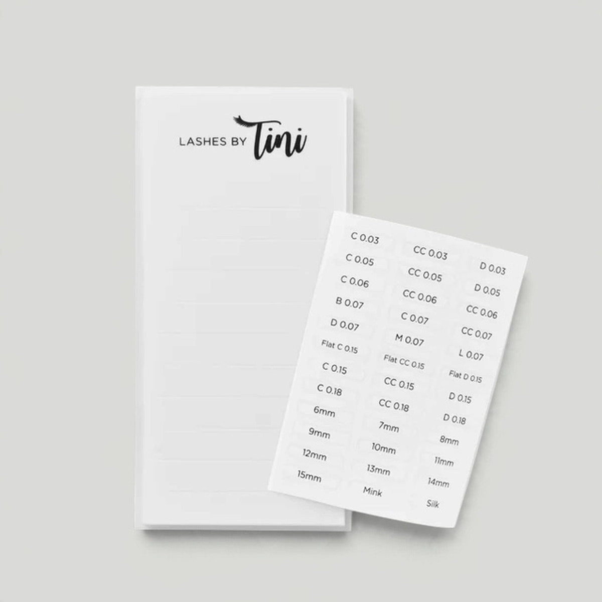 Carrelage de cils avec couvercle Finition mate et Anti-reflet – Lashes by Tini