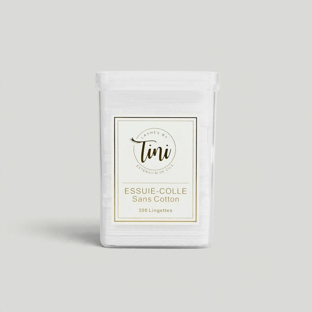 Lingettes sans coton (200 unités) – Lashes by Tini