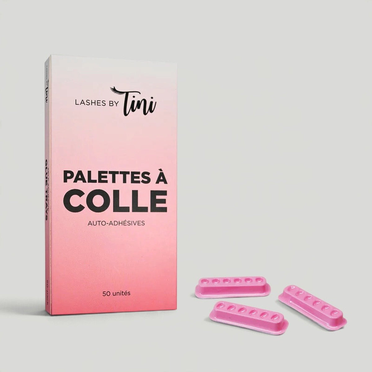 Palettes à colle auto-adhésives (50 unités) – Lashes by Tini