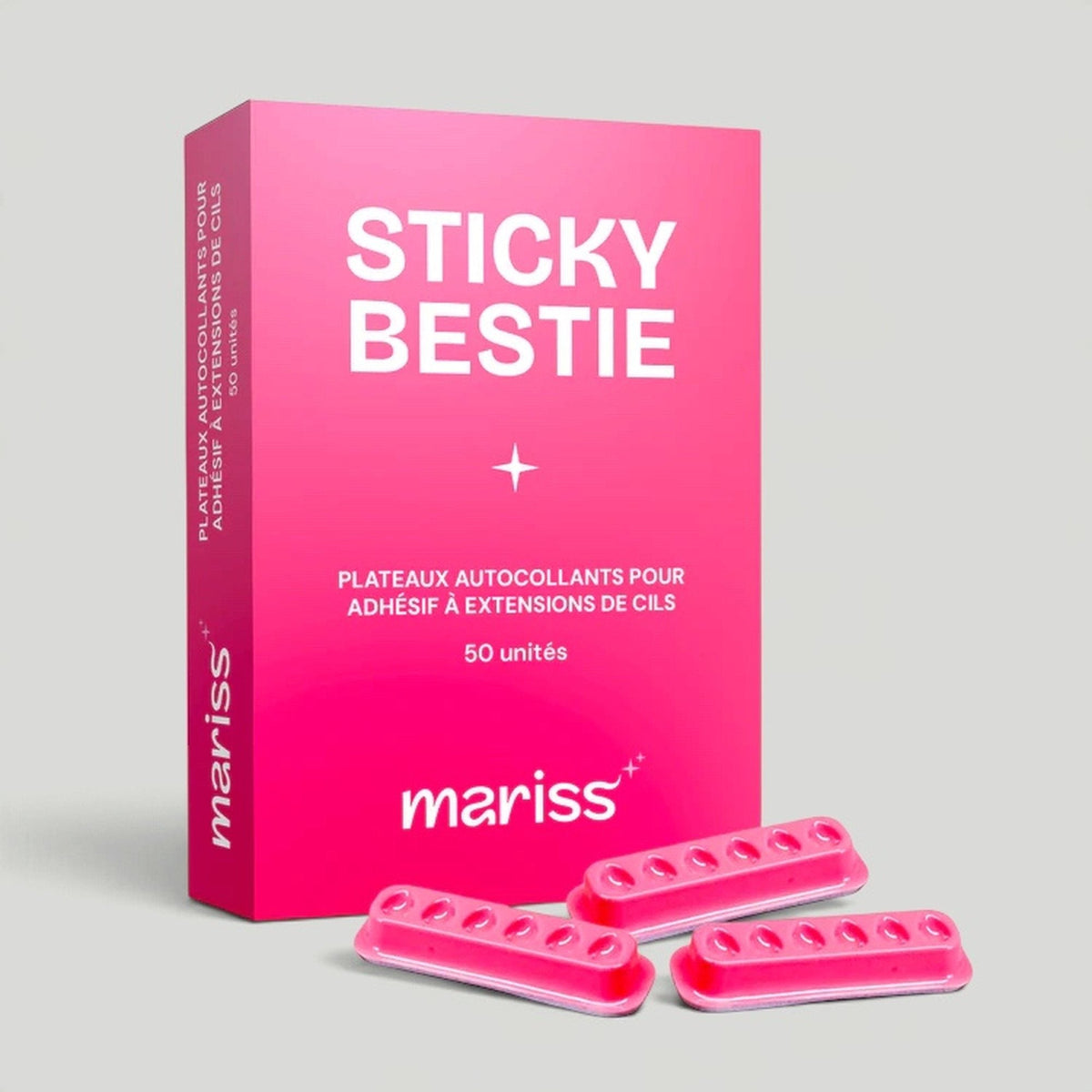 Plateaux autocollants pour colle à extensions de cils (50 unités) | Sticky Bestie – Mariss